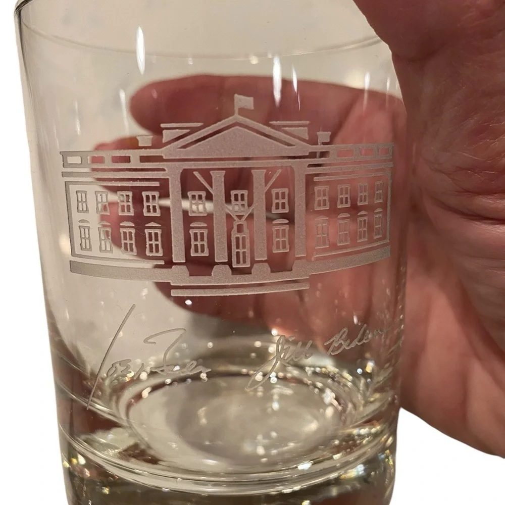 President Joe & Jill Biden Old-Fashion Lowball Whiskey Rock Glass. Set of two